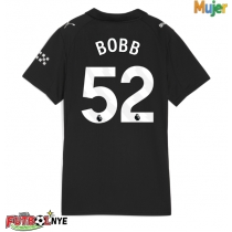 Camiseta Manchester City Oscar Bobb #52 Visitante Equipación para mujer 2025-26 manga corta